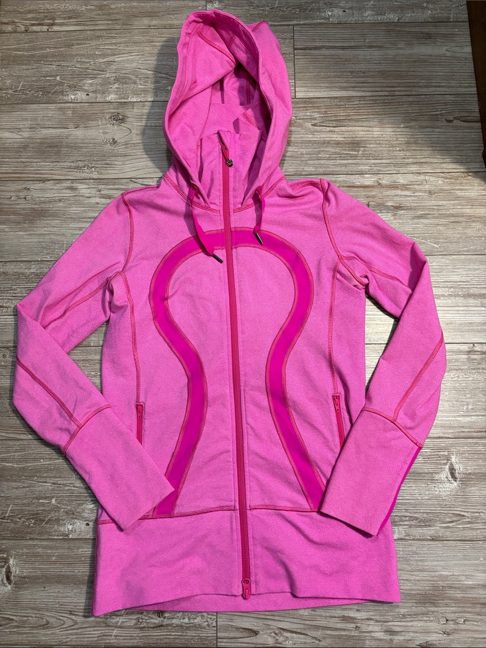 lululemon athletica Bright Pink Hooded Zip Define Jacket